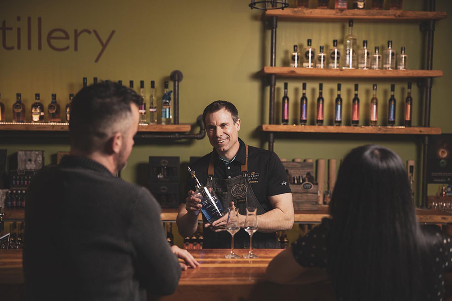 Okanagan spirits tasting bar