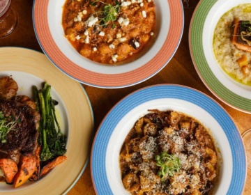 GI CJ Top View Entrees on Table