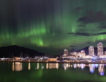 HERO Aurora Borealis over Downtown Kelowna