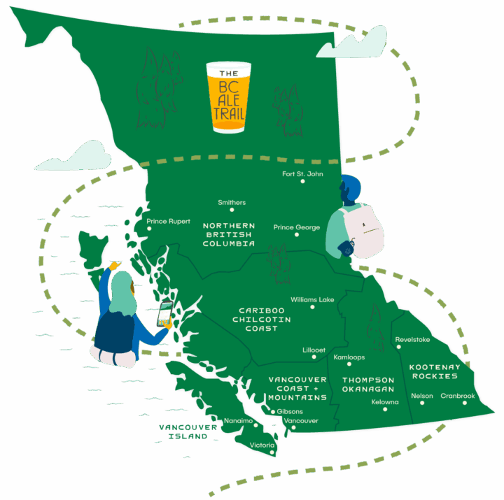 BC Ale Trail Region Map